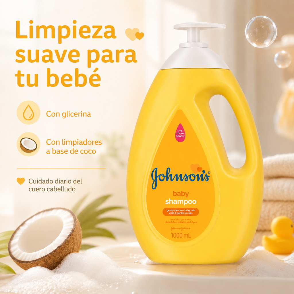 SHAMPOO JHONSONS ORIGINAL X 1000 ML - imagen 6