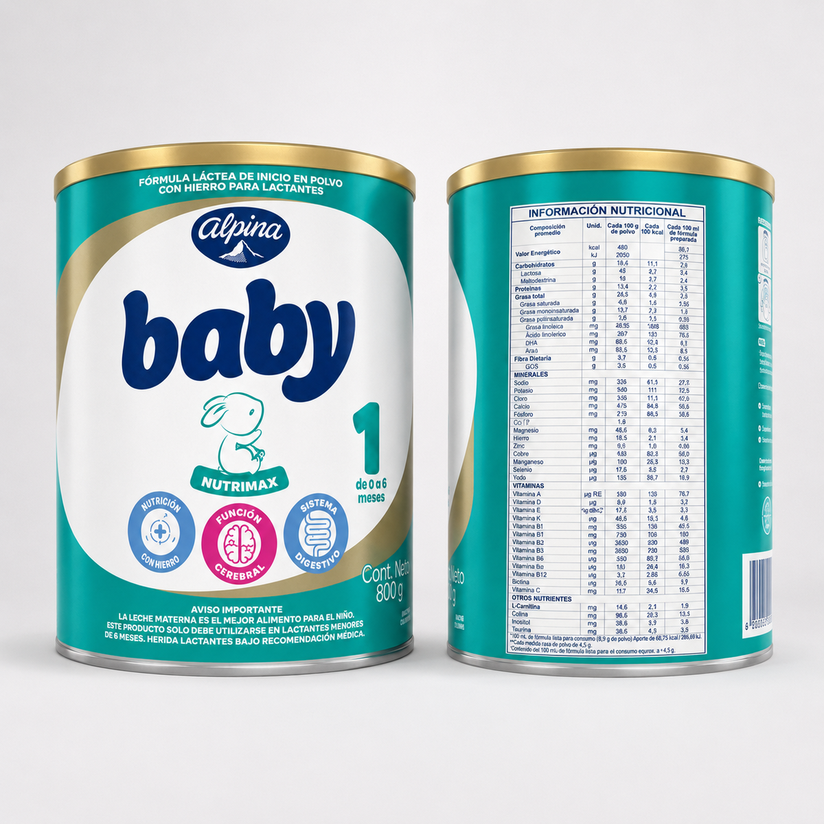 LECHE BABY ALPINA ETAPA 1 X 800 - imagen 6