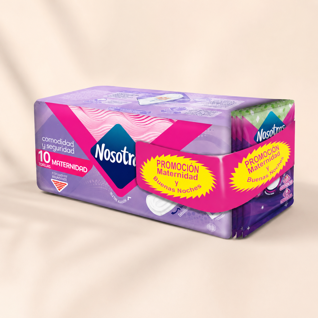 TOALLAS MATERNAS NOSOTRAS X 10 $ 14.900 - imagen 1