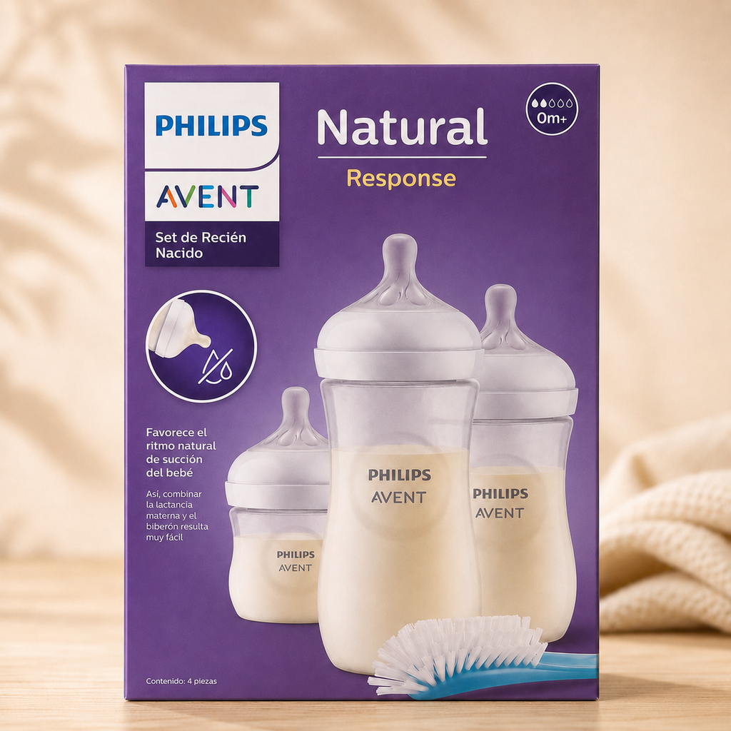 KIT DE TETEROS AVENT NATURAL RESPONSE X 3 - imagen 1