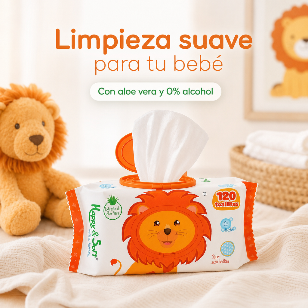 TOALLAS HUMEDAS HAPPY SOFT LEON X 120 - imagen 6