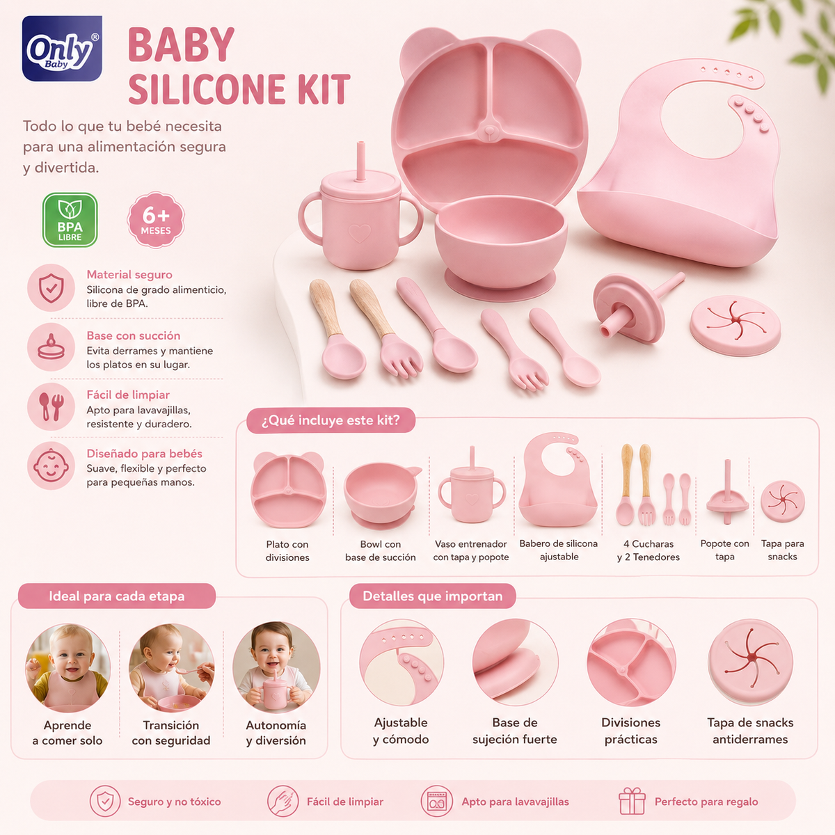 VAJILLA SILICONA ONLY BABY - imagen 7