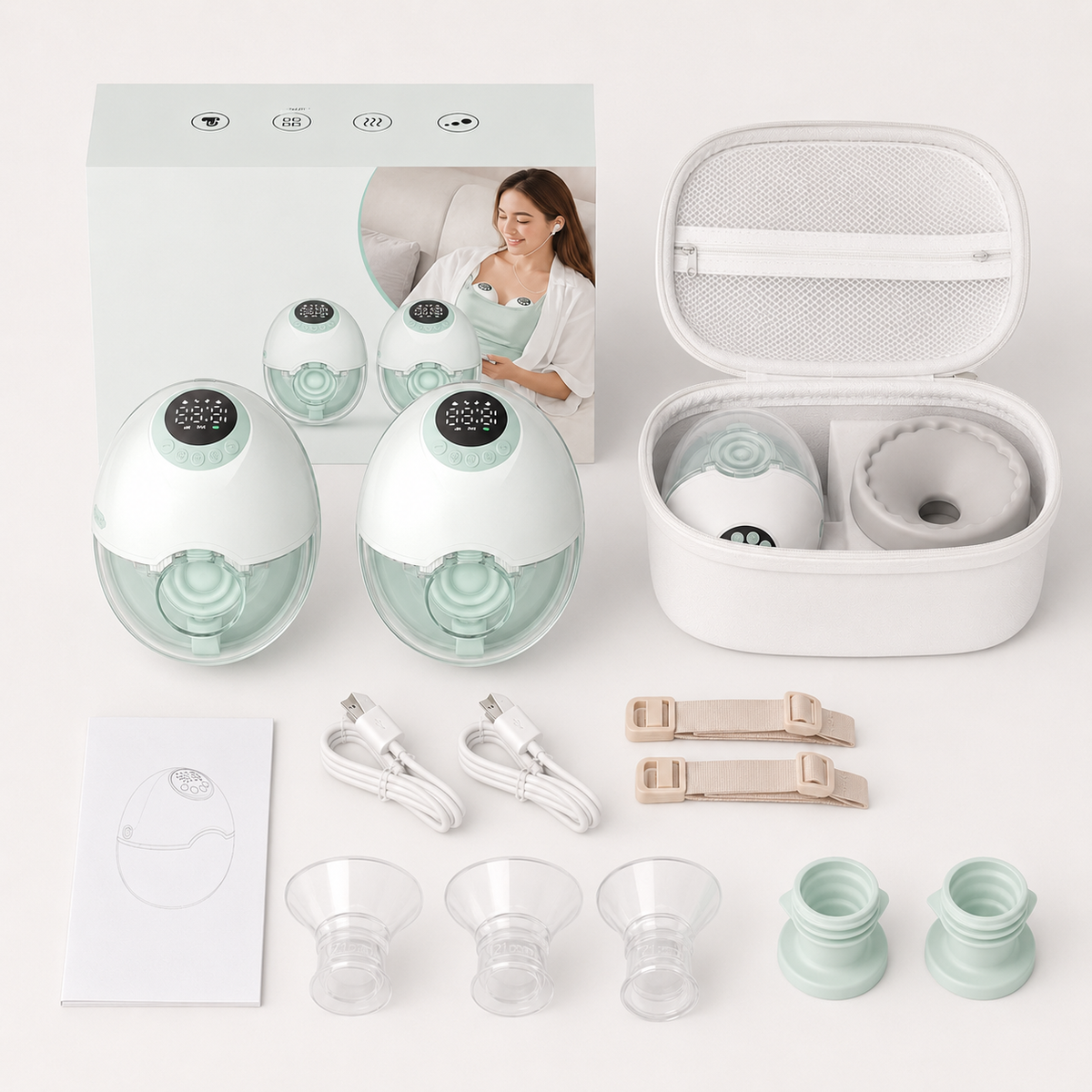 Extractor de Leche Eléctrico Inalámbrico Doble Pro (Manos Libres)