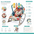 SILLA ROCKER MECEDORA CON VIBRACOIN MUSICAL ARDILLA ROSADA - imagen 1