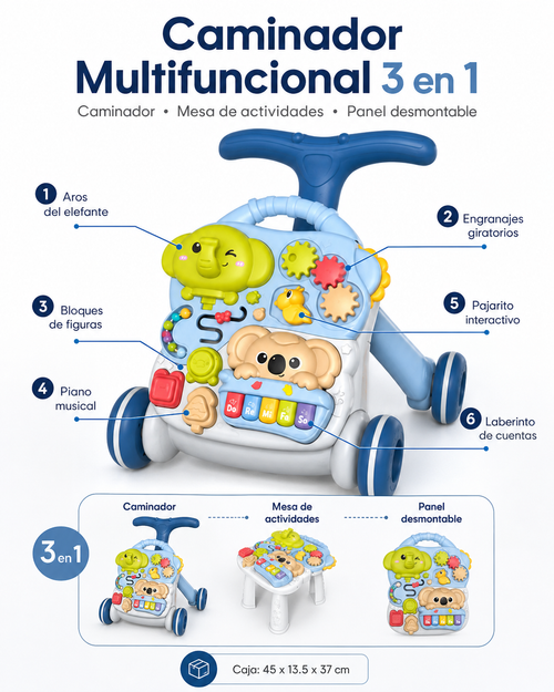 ANDADERA DIDACTICA MUSICAL 3 EN 1 - imagen 1