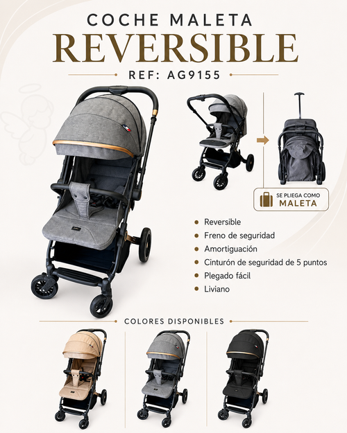 COCHE MALETA REVERSIBLE BURBAY NEGRO AG9155 - imagen 1