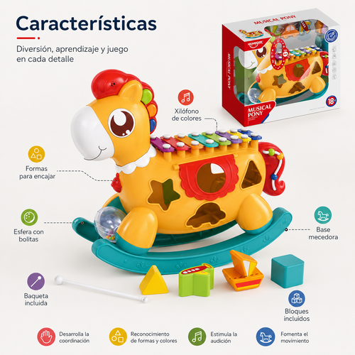 CABALLO XILOFONO DIDACTICO - imagen 2