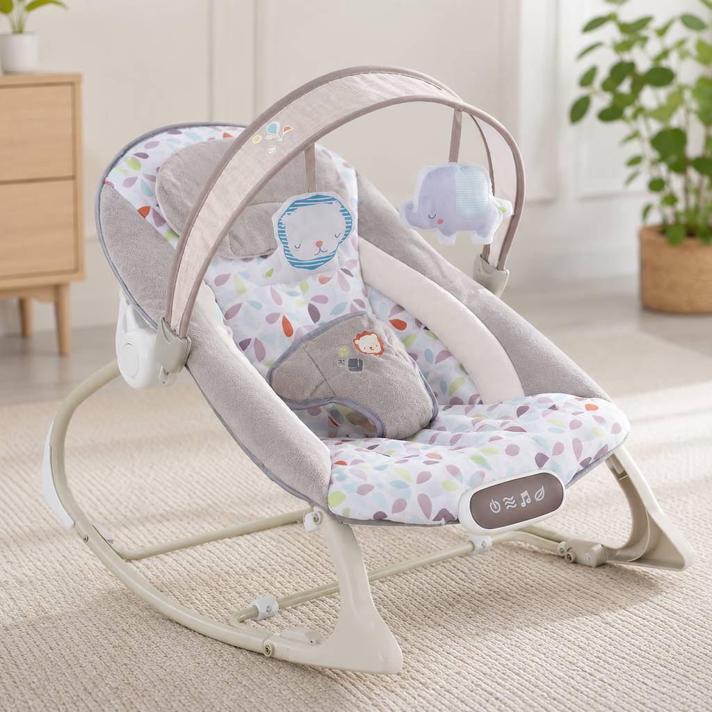 SILLA MECEDORA MUSICAL CON VIBRACION CONFETI - imagen 4