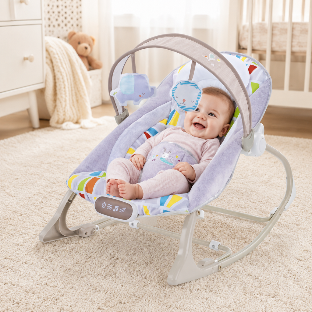 SILLA MECEDORA MUSICAL CON VIBRACION LEON COLORES - imagen 3