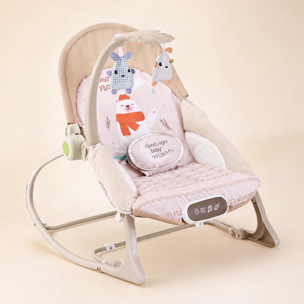 SILLA MECEDORA MUSICAL CON VIBRACION BEIGE - imagen 2