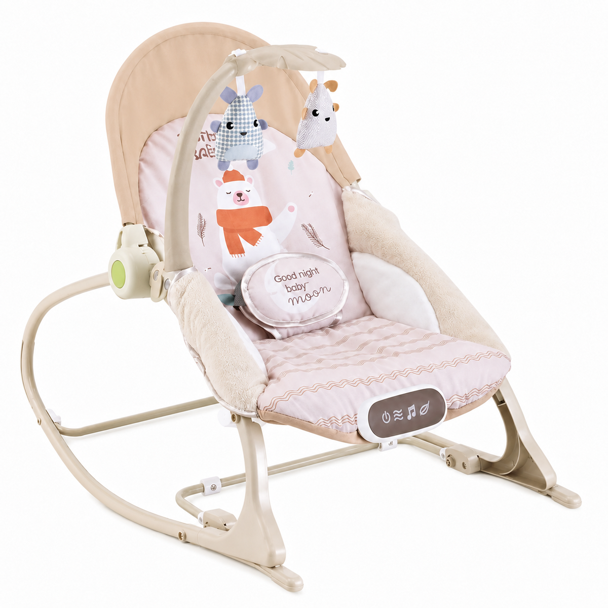 SILLA MECEDORA MUSICAL CON VIBRACION BEIGE - imagen 5