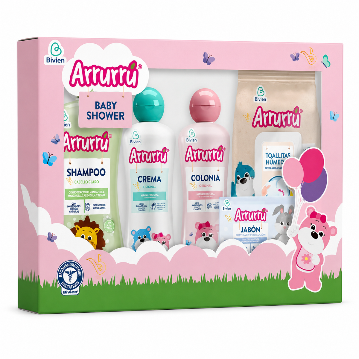 ESTUCHE ARRURU BABY SHOWER ROSADO - imagen 2