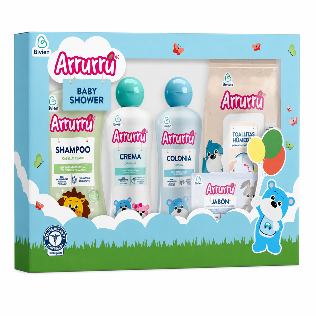 ESTUCHE ARRURU  BABY SHOWER AZUL - imagen 1