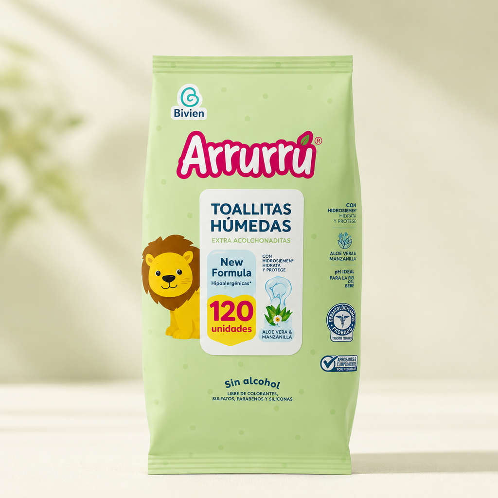 TOALLITAS HUMEDAS ARRURU ALOE X 120 - imagen 2
