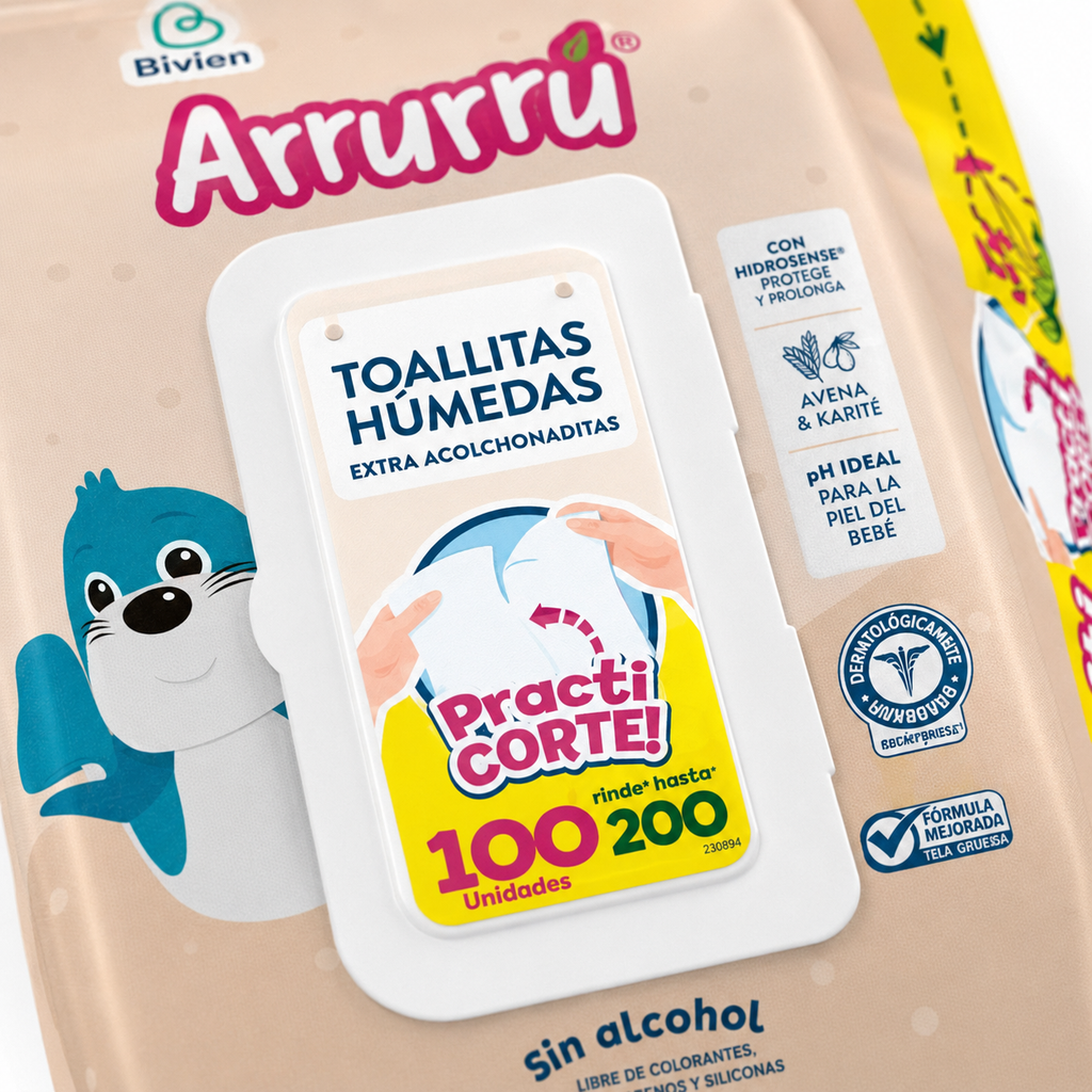 TOALLITAS HUMEDAS AVENA ARRURU X 100 - imagen 4