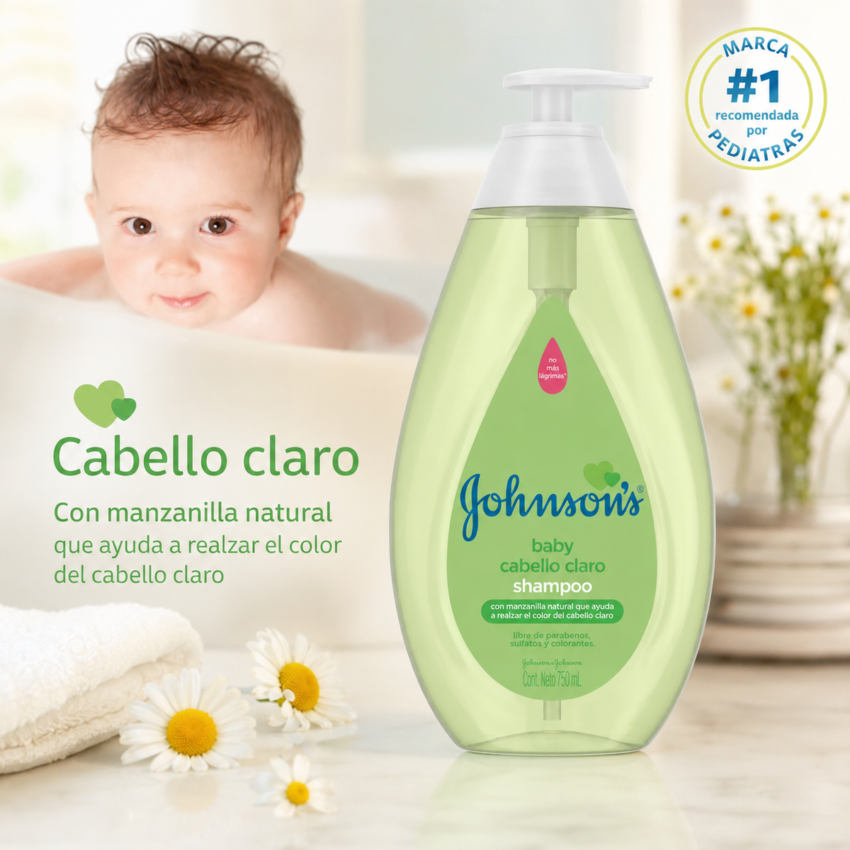 SHAMPOO JHONSONS CABELLO CLARO X 750 - imagen 6