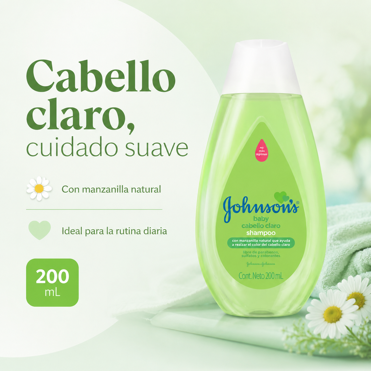 SHAMPOO JHONSONS CABELLO CLARO X 200 ML - imagen 6