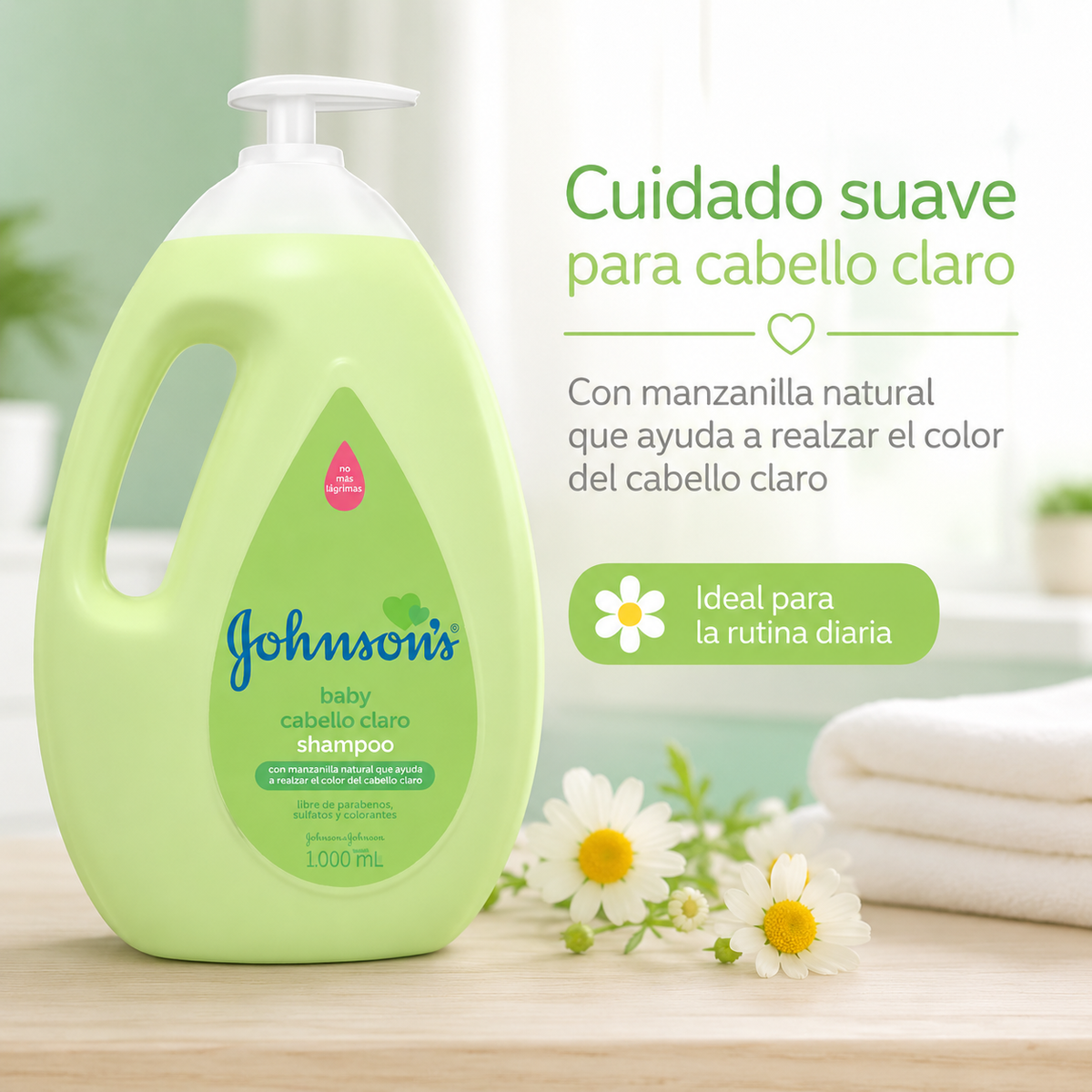 SHAMPOO JHONSONS CABELLO CLARO X 1000 ML - imagen 6