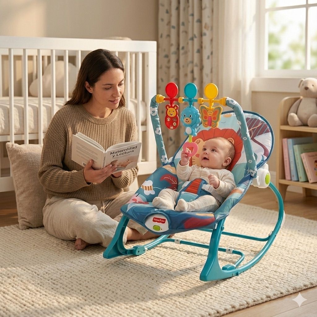 SILLA ROCKER MECEDORA CON VIBRACOIN MUSICAL LEON - imagen 5