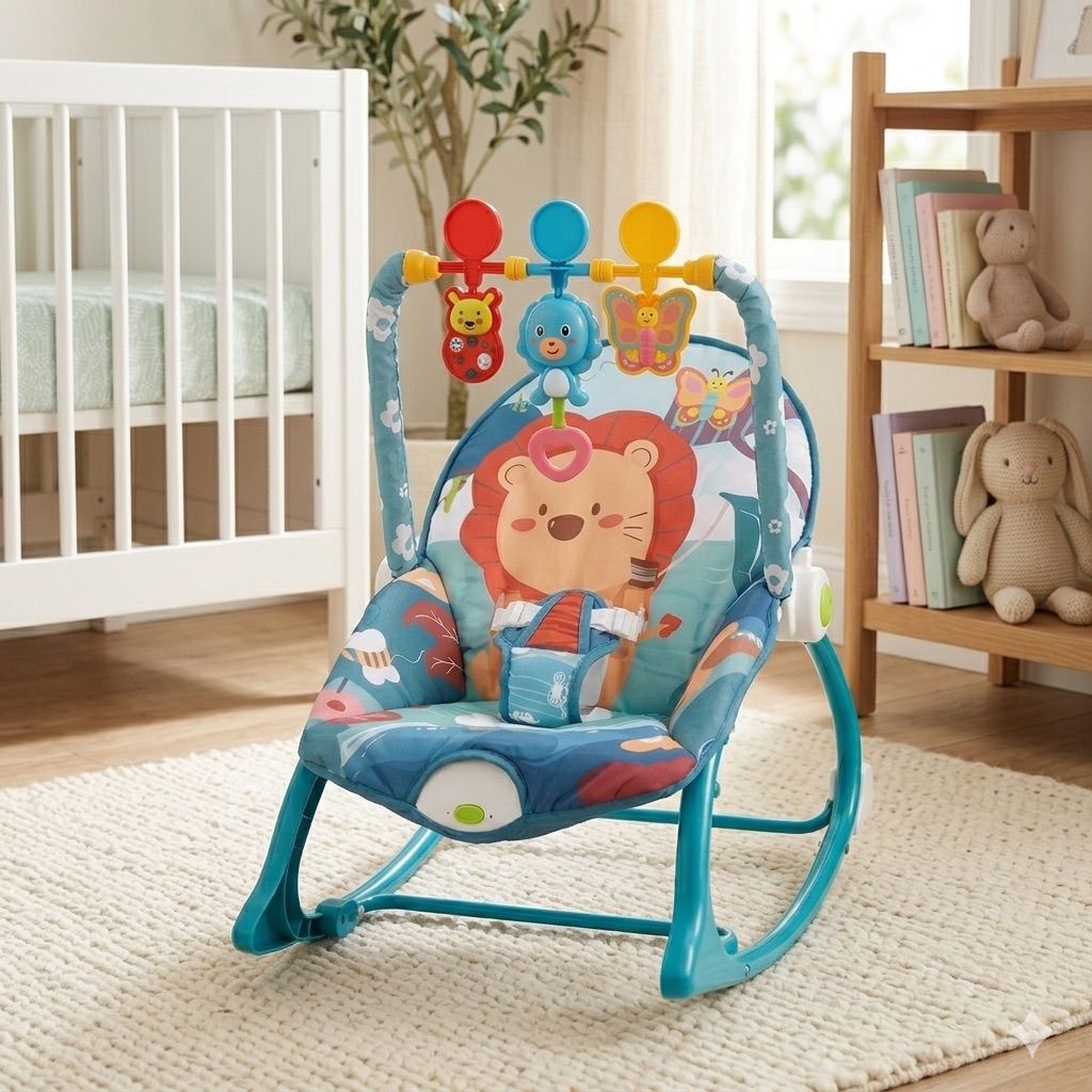 SILLA ROCKER MECEDORA CON VIBRACOIN MUSICAL LEON - imagen 3
